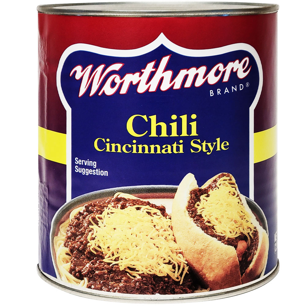 Worthmore Cincinnati Style Chili 104oz Can