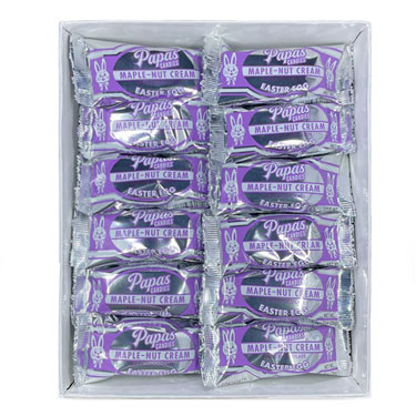 Papas Dark Chocolate Covered Maple Nut Opera Cream Eggs 24ct Box