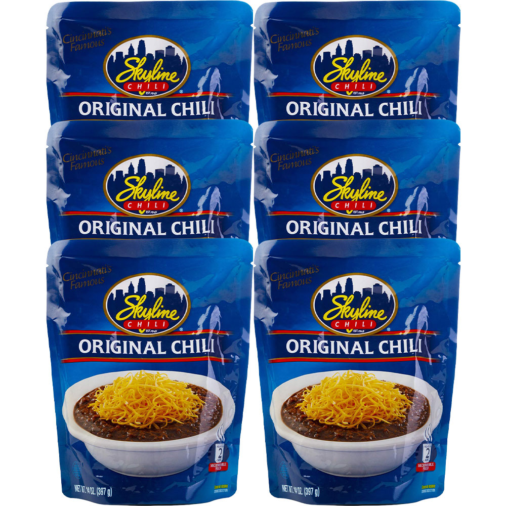 Skyline Original Chili 14oz Microwaveable Pouch 6pk