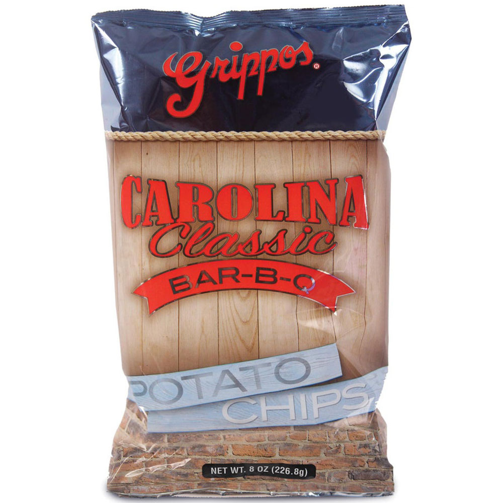 Grippo's Carolina Classic BBQ Potato Chips 8oz Bags 12ct