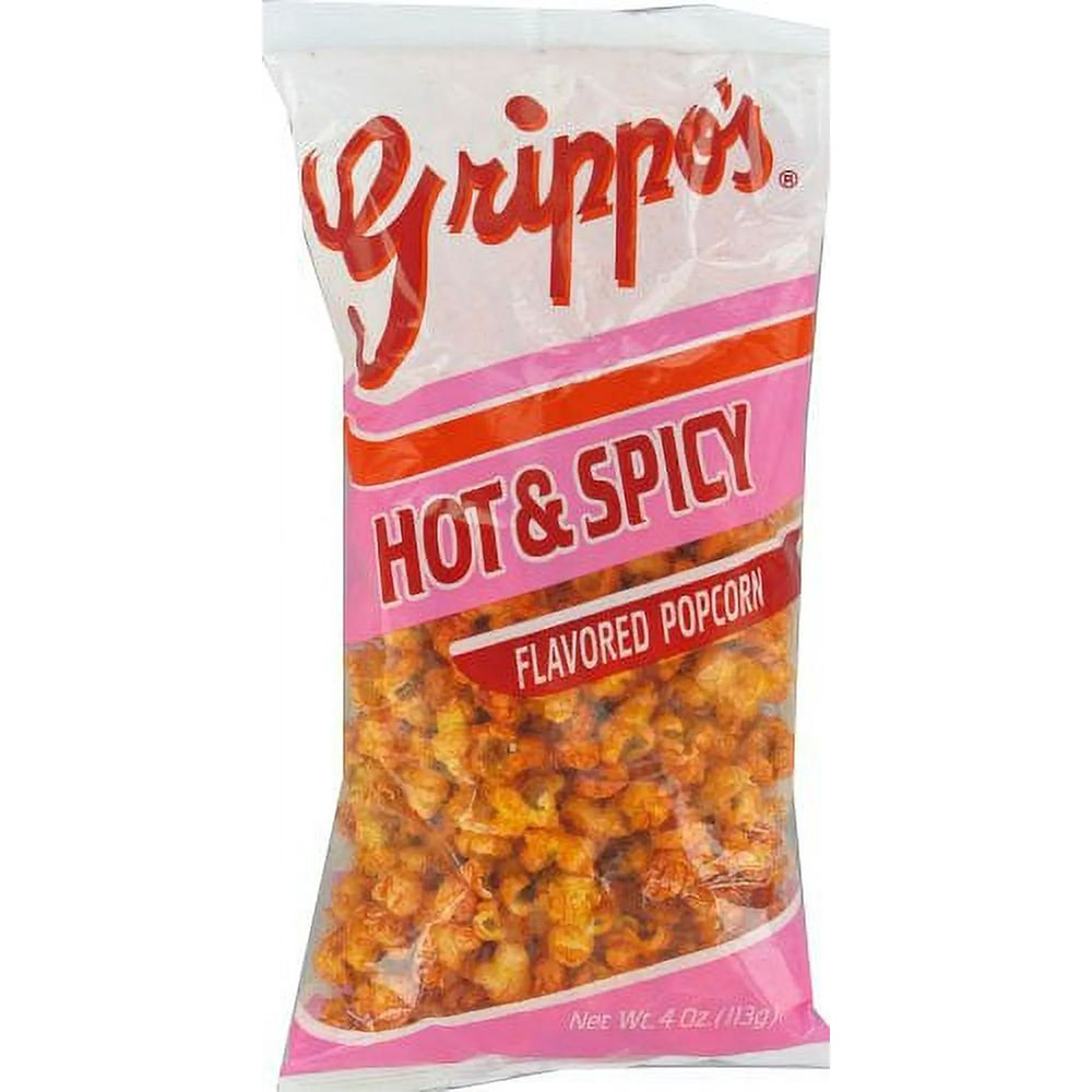 Grippo's Hot and Spicy Popcorn 4oz Bags 12ct