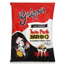 Grippo's BBQ Potato Chips Twin Pack 8oz Bags 6ct