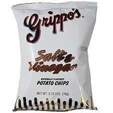 Grippo's Salt And Vinegar Potato Chips 2.75oz Bags 24ct