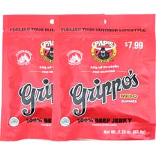 Grippo's BBQ Beef Jerky 2.25oz Bag 2 Pack