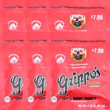 Grippo's BBQ Beef Jerky 2.25oz Bag 6 Pack
