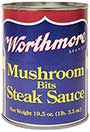 Worthmore Mushroom Bits Steak Sauce 19.5 Oz 6pk 